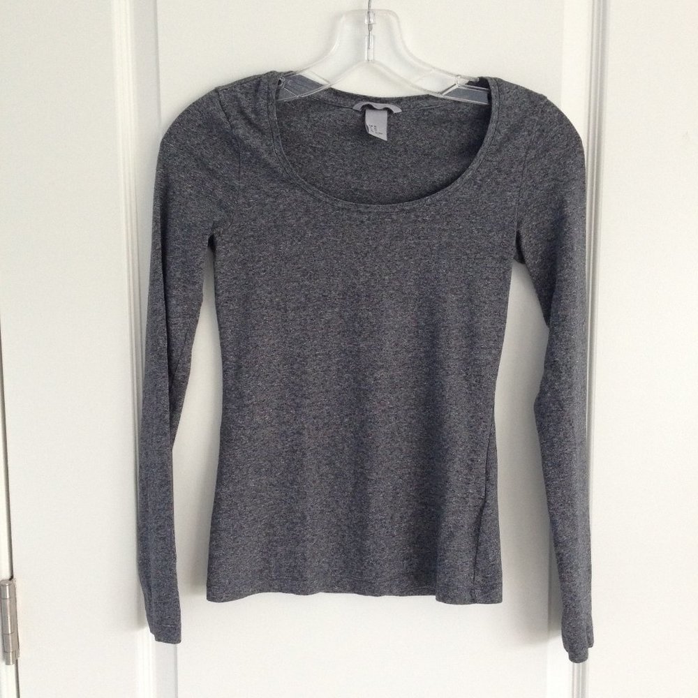 H&M slim fit pima cotton tee shirt in grey